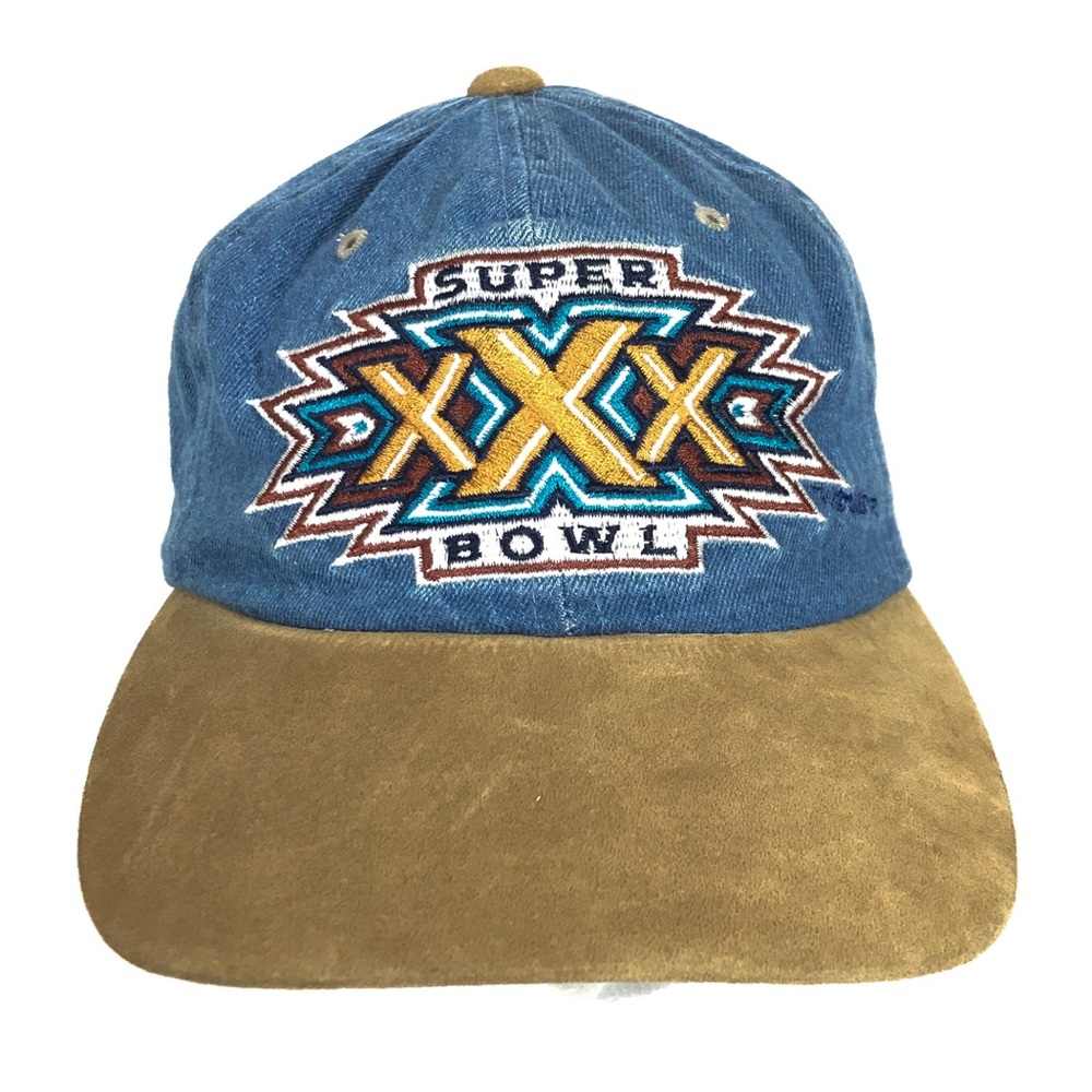 Vtg Starter SuperBowl 30 Championship Cap Denim